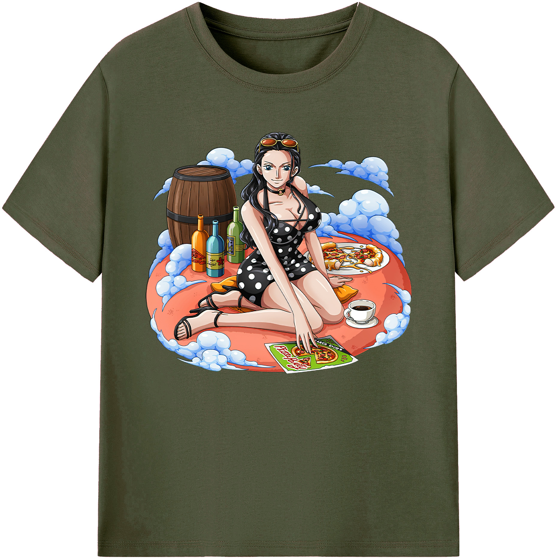 ワンピース ニコ・ロビン ONE PIECE Nico Robin 綿100％ メンズ半袖Tシャツ｜肌触りやわらか＆通気性